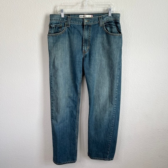 Levi's 559 Jeans Men's 34x32 Relaxed Straight Leg Cotton Mid Rise Medium Wash - Picture 1 of 8